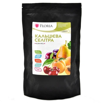 Кальциевая селитра 1 кг 15,5N+19Ca Минеральное водорастворимое удобрение Floria Sol Кальцинит