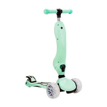 Самокат детский 3 колеса PU со светом CY20803_Green