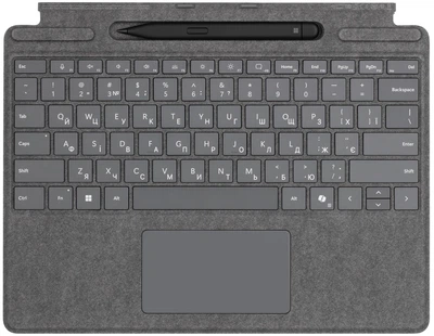 Клавіатура для планшета Surface Pro 8 - 11, Pro X зі стілусом, UKR/ENG, платинова