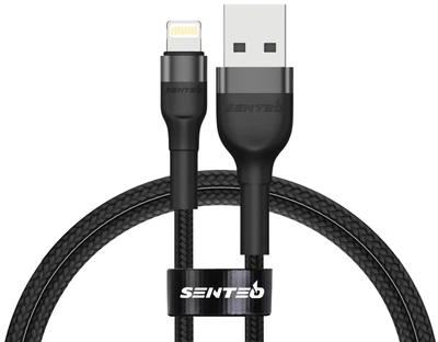 USB Кабель Senteo ST-01 Montes Series USB-A to Lightning 2.4A 1m Black