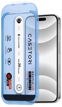 Захисне скло Casetori Clear Protection series 2.5 HD Glass з аплікатором для iPhone 14 Pro Max/iPhone 15 Plus/iPhone 16 Plus