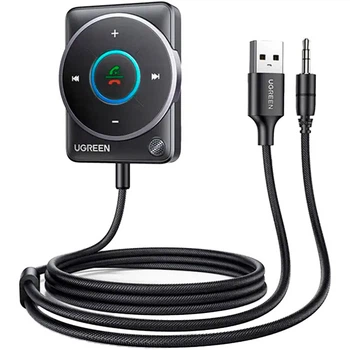 Bluetooth ресивер UGREEN CM723 Car Audio Receiver BT 5.4 AUX 3.5 мм Black (UGR-35002)