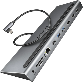 USB-хаб Axagon HMC-4KX3 2x USB A 5Gbps  1x USB A 480Mbps 1x USB C PD 2x HDMI 1x DisplayPort (HMC-4KX3)
