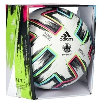 Футбольний м’яч Adidas Uniforia Euro 2020 OMB FH7362 розмір 5 білий з мультикольоровим принтом офіційний матчевий