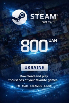 Steam Wallet Gift Card на 800 UAH-ГРН