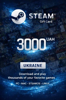 Steam Wallet Gift Card на 3000 UAH-ГРН