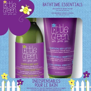 Набір для дітей Little Green Kids Bathtime Essentials Шампунь і гель для тіла 240 мл + Лосьйон для тіла 180 мл (669259003592)