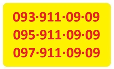 Трио комплект 911-09-09 одинаковые номера Водафон Киевстар Лайфселл