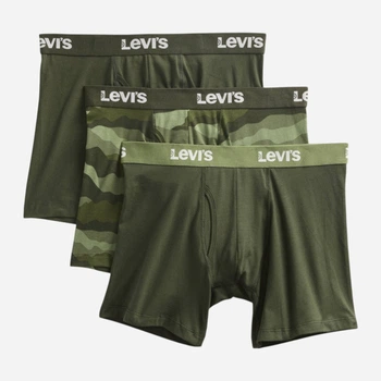 Набор трусов боксеров мужских хлопковых Levi`s 877678650 XL 3 шт Зеленый (1159857861)