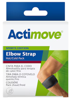 Бандаж на лікоть Actimove Sports Edition із гелевим компресом Чорний 1 шт (4042809636611)