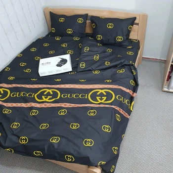 Постільна білизна KoTetextile бязь голд полуторка 155-215 см 50-70 2шт гучі чорний