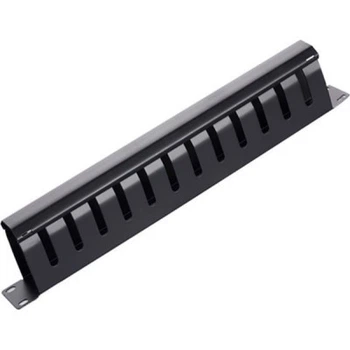 Кабельный организатор 19" 1U/12Port з кришкою, корпус метал Voltronic