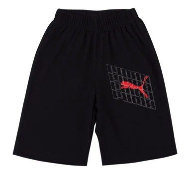 Мужские летние шорты Puma двухнитка M черные (MST0001094)