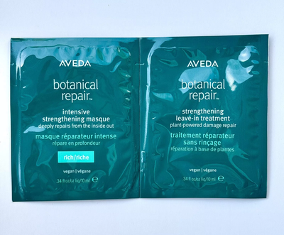 Двойной уход для поврежденных волос AVEDA Botanical Repair маска + несмываемый кондиционер (10 мл + 10 мл)
