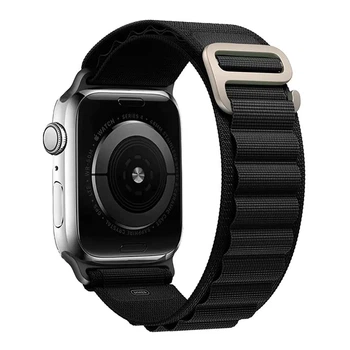 Ремінець для Apple Watch 42/44/45/46/49 мм Alpine Loop (G-hook) PremiumCases Black чорний