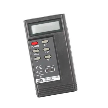 Цифровой термометр c выносным датчиком типа К -50 до 1300 ºС, TES 1310 Черный