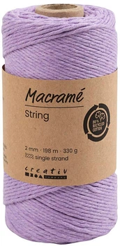 Sznur do makramy Creativ Company Macrame fioletowy 198 m (5712854696319)