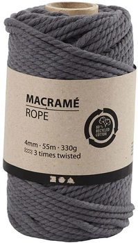 Sznur do makramy Creativ Company Macrame szary 55 m (5712854433594)