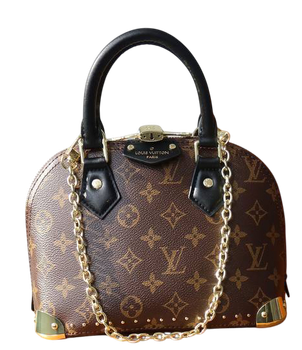 Сумка женская Louis Vuitton Alma Trunk BB коричневая монограмм (014)