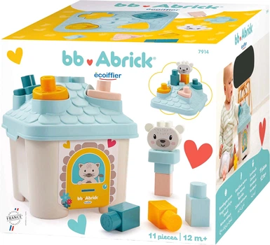 Zabawka Ecoiffier edukacyjny domek-sorter z misiem 11 elementów 1430527 (3280250079149)
