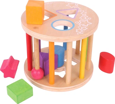 Zabawka Bigjigs Toys drewniany sorter kształtów 2w1 6 elementów 2999458 (691621530962)