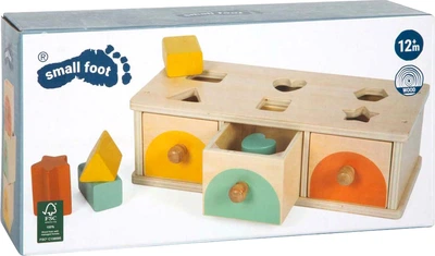 Zabawka Small Foot drewniany sorter montessori z szufladami 10 elementów 5420186 (4020972127464)