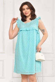Сарафан женский однотонный мятного цвета Fashion размер 44-46 (211946)