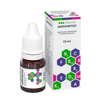 Витаминно-минеральный комплекс для кошек, собак, грызунов и птиц BioTestLab Аміновітол 10 мл (4820190480507)