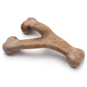 Benebone Puppy Wishbone Bacon - Міцна жувальна іграшка Важіль зі смаком бекону для цуценят Medium (854111004897)