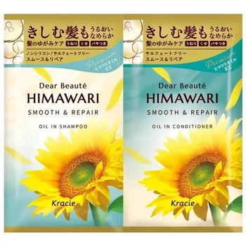 Пробный набор шампунь и кондиционер Kracie Dear Beaute HIMAWARI Trial Set Smooth & Repair, 10 мл + 10 г