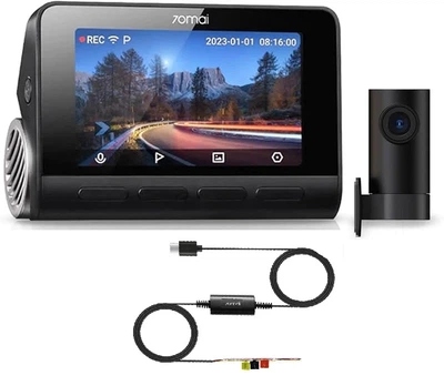 Автомобільний відеореєстратор Xiaomi 70mai Dash Cam 4K A810 + задня камера RC12 + паркувальний кабель UP03