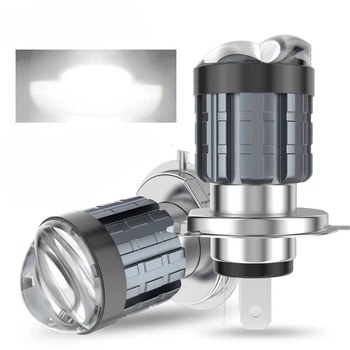 LED Лампа Н4, 8000LM, двойная линза, White