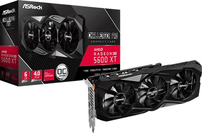 Видеокарта AMD Radeon RX 5600 6GB ASRock Challenger Pro OC (RX5600 XT CLP 6GO) Б/У