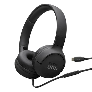 Дротові накладні навушники JBL Tune 520C, Type-C, 1.2m (JBLT520CBLK) Black, UA UCRF