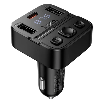 Автомобільний FM-трансмітер HOCO E87 35W 2 x USB-A/1 x Type-C Black (24311)