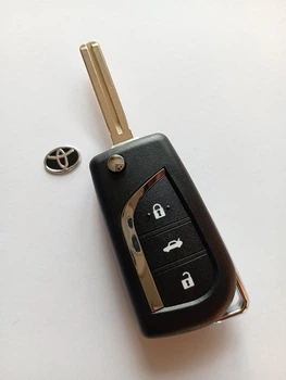 Корпус выкидного ключа TOYOTA (Тойота) 3 кнопки, с лезвием TOY48 (19-43)