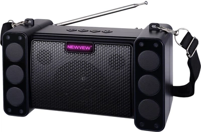 Портативная колонка NEWVEW NV-9172 Solar Panel/BT/USB/TF/FM Black (NWVW-NV-9172-BK)