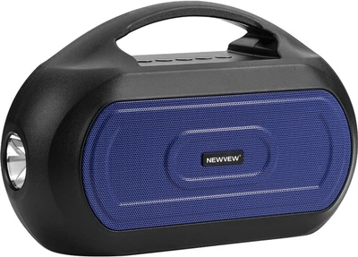 Портативна колонка з ліхтарем NEWVEW NV-V50 Solar Panel/BT/USB/TF/FM/AUX Blue (NWVW-NV-V50-BL)