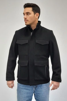 Чоловіче Пальто Sun`s House розмір: 56 Чорний (арт. AR-612-lozenge-black)