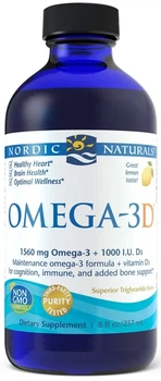 Омега-3 Nordic Naturals Omega 3 + Vitamin D3 1560 мг рідина 237 мл (768990027659)
