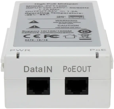 Інжектор High PoE Midspan Dahua PFT1200 (PFT1200)
