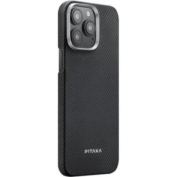 Чохол PC PITAKA with Magnetic Safe на Apple iPhone 15 Pro (6.1") Black / Grey