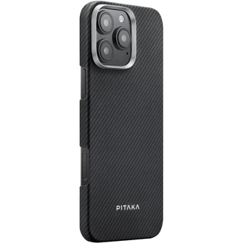Чохол PC PITAKA with Magnetic Safe на Apple iPhone 16 Pro (6.3") Black / Grey