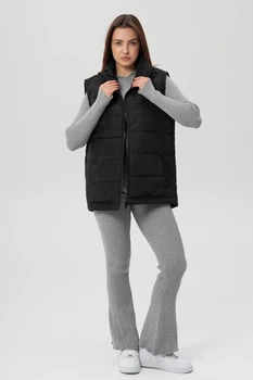 Жіноча Легка Куртка Жилетка Безрукавка Стьобана Without Spice Black розмір XXL/3XL HDSYR_1068