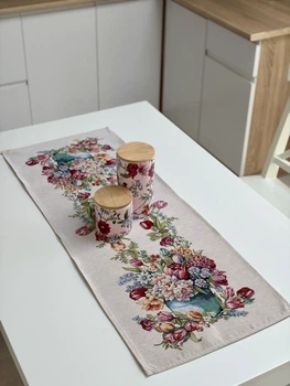 Доріжка гобеленова Романтика весни, Прямокутна, 37x100