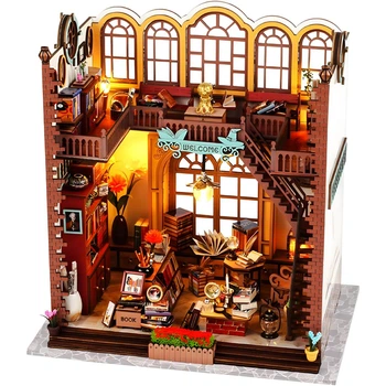 Детский 3D конструктор румбокс "Magic Bookstore" с LED-подсветкой (25-166)