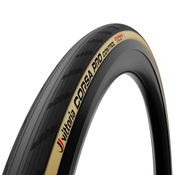 Велосипедная покрышка бескамерная 28 дюймов бежевая боковина Vittoria Corsa Pro Contr 30-622 (VT11A00441)