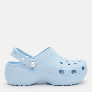 Женские кроксы на платформе Сrocs Classic Platform Blue Calcite Clog 211231, голубі W8/38-39/24.6см