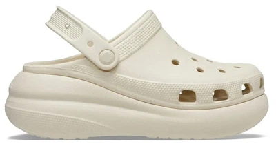 Женские кроксы на платформе Crocs Classic Crush Clogs, Бежевые, 207521-100, (M7/W9), 39-40, 25см