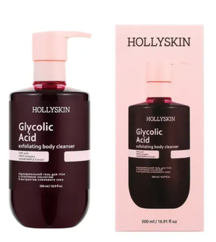 Отшелушивающий гель для очищения тела с гликолевой кислотой и экстрактом кленового сока HOLLYSKIN Glycolic Acid, 500 г